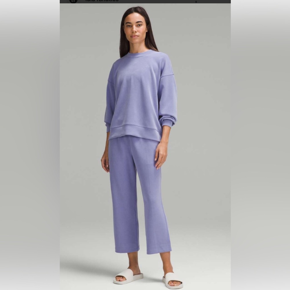 Lululemon Softstreme High Rise Straight  Leg Cropped Pant- Dark Lavender